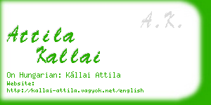 attila kallai business card